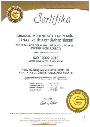 ISO 10002-2014 Belgesi